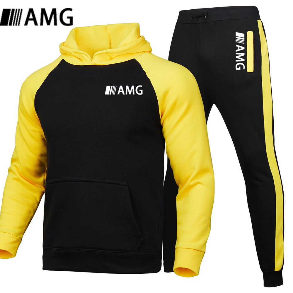 

2021 spring/winter new men's hooded sweater suit brand sports hooded hooded sweater sports jogging sweater