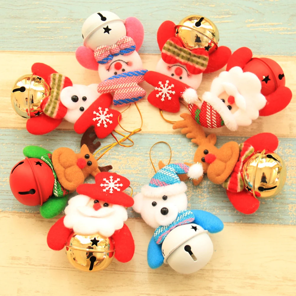 

Christmas Tree Decoration Santa Claus Bells Hanging Pendant For Christmas Ornaments Decoration For Party Decor New Year Gift