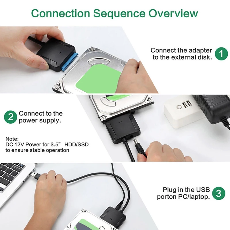 SATA to USB 3.0 2.5/3.5 HDD SSD Hard Drive Converter Cable Line Adapter | Электроника