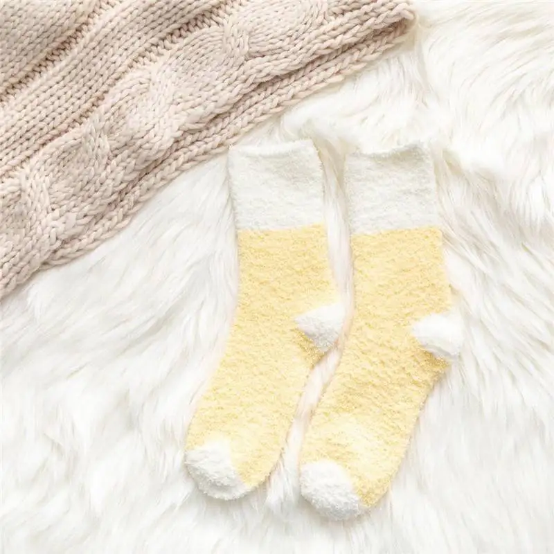 

Socks Girls women socks thickened coralline socks cashmere socks warm keeping Autumn/winter floor