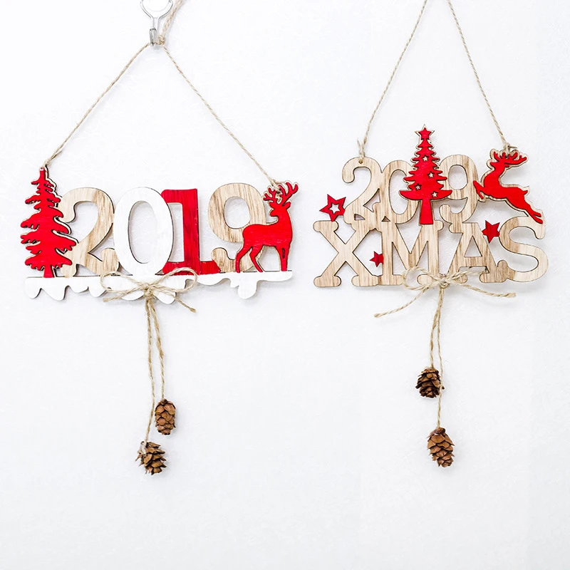 

Christmas items Wooden Christmas Letter Pendants for Home new Year Xmas Christmas Tree Door Window Hanging Ornament Decorations