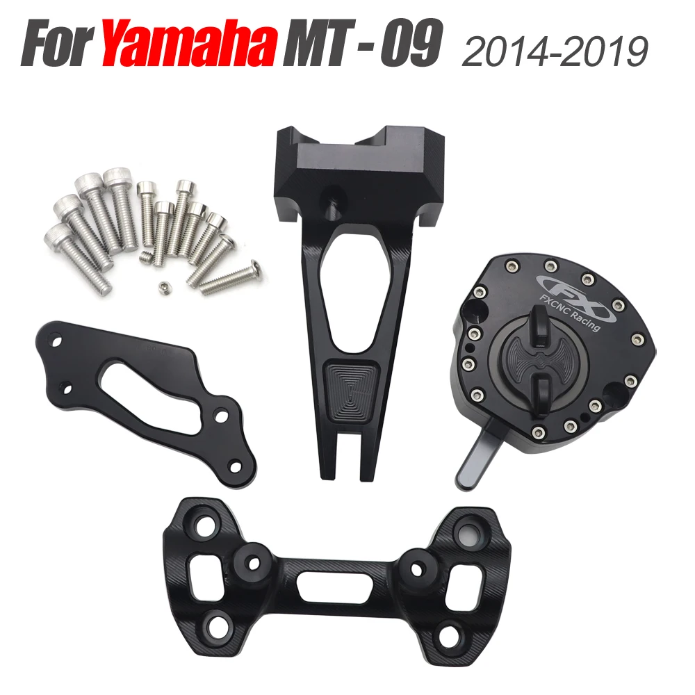 Демпфер руля с ЧПУ MT09 FZ09 для Yamaha MT 09 FZ 2014 2019 2018 2017 2016 2015|Накладки и декоративные