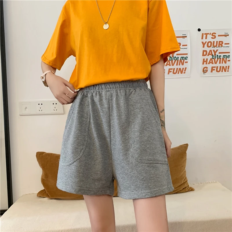 

YTX378 2021 New Loose Casual Wide Leg Pants Design High Waist Sports Shorts