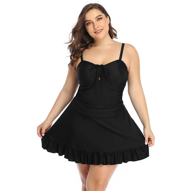 Женский купальник танкини 2020 с пуш ап черный синий купальный костюм из двух