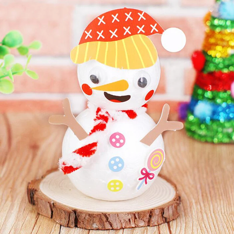 Фетровая упаковка сделай сам для детей Рождественский Снеговик ручная работа