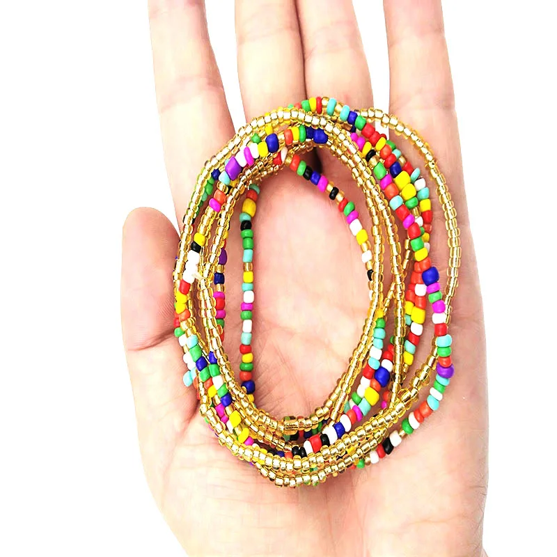 Двухрядная цепочка на талию с бусинами в богемном стиле подходит для популярных