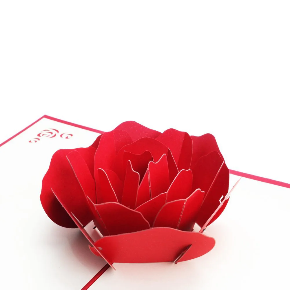 3D полые розы, цветы поздравительные открытки подарки ко дню матери DIY трехмерная бумага Скульптура свадебные карты Канцелярский набор