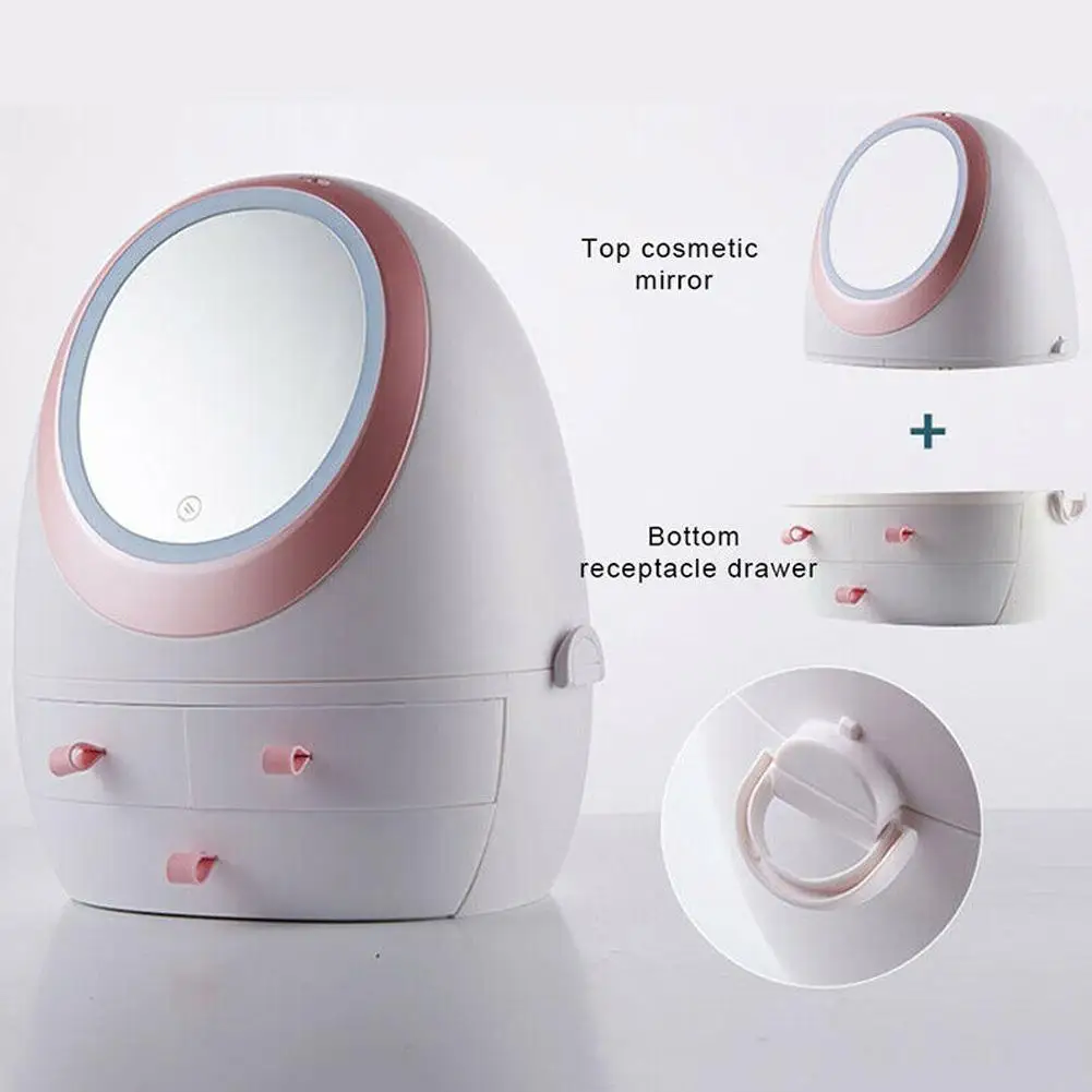 USB Перезаряжаемый органайзер для макияжа косметическая коробка хранения