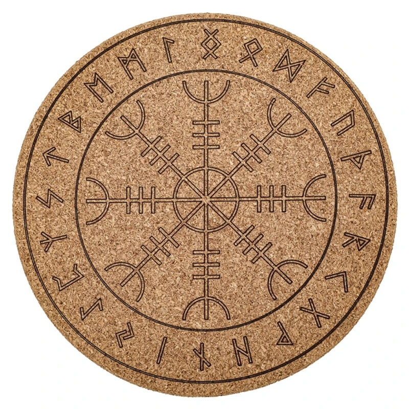 Винтажная деревянная круглая чакра маятниковая тарелка с 7 звездами