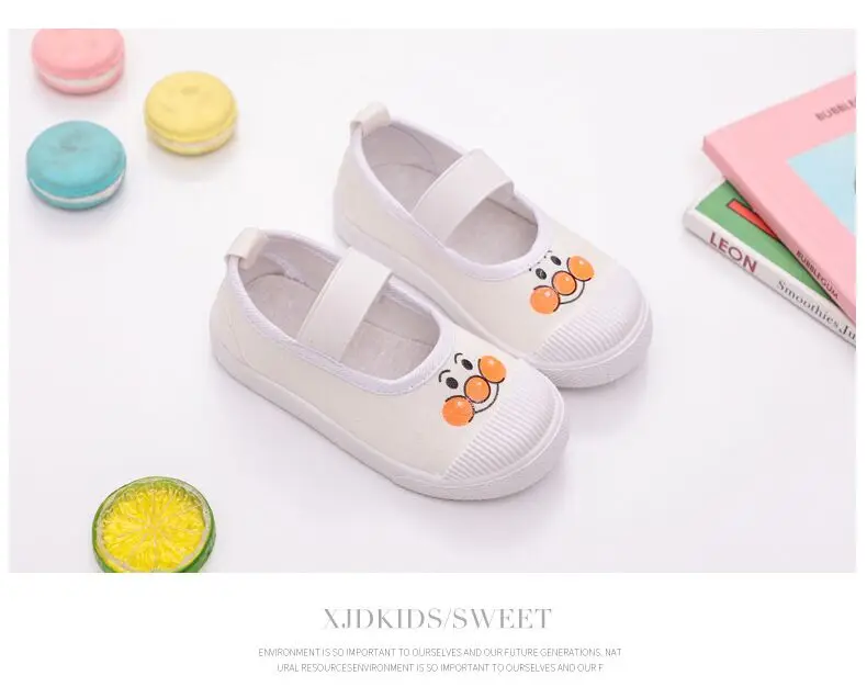 Детская парусиновая обувь Новинка 2019 года Корейская версия белой обуви для