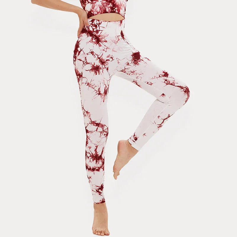 

1216ZH Women High waist hip lifting printed tigh yoga clothing custom logo print on product and package from 1pc dropship