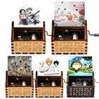 Деревянная резная Музыкальная Коробка с ручным приводом, тема 