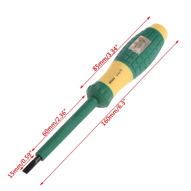 

Electrical Tester Pen 220V Slotted Screwdriver Voltage Power Detector Probe 4mm