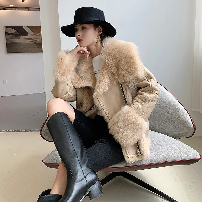 Пальто из натурального меха пальто овечьей кожи женская одежда 2020 корейские