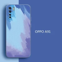 luxury watercolor blooming oil painting soft phone case for oppo a91 a9 2020 a5 2020 r9 r9s r11 r11s r17 a31 a92s a72 cover