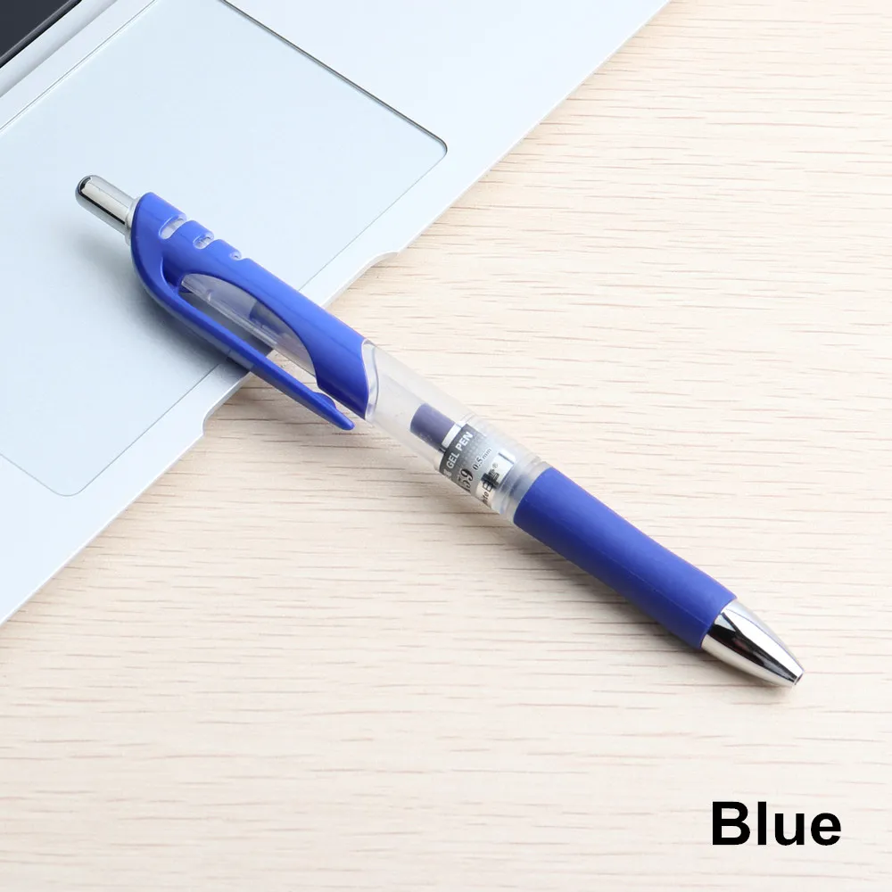 3PCS hot sale Gel Pens Signature Pen Calligraphy Pen 0.5mm For Kids Students Writing Office School Supplies Stationery - Цвет: 3pcs Blue