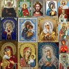 Алмазная мозаика, иконы для алмазной вышивки, картина из страз, украшение 5D, квадратная вышивка религиозный с Девой Марией
