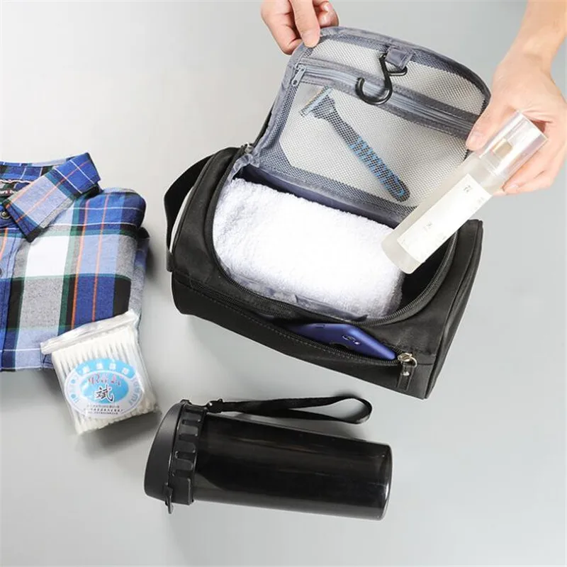 Waterproof Men Hanging Makeup Bag Nylon Travel Organizer Cosmetic Bag For Women Necessaries Make Up Case Wash Toiletry Bag