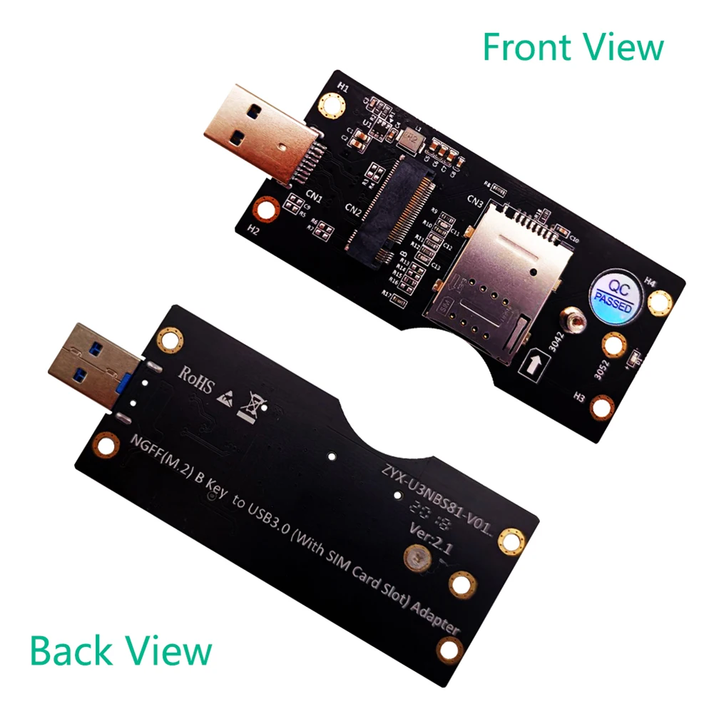 NGFF M.2 Key B to USB 3.0 Adapter Expansion Card with SIM 8pin Slot for WWAN/LTE 3G/4G/5G Module Support 3042/3052 SSD | Компьютеры и