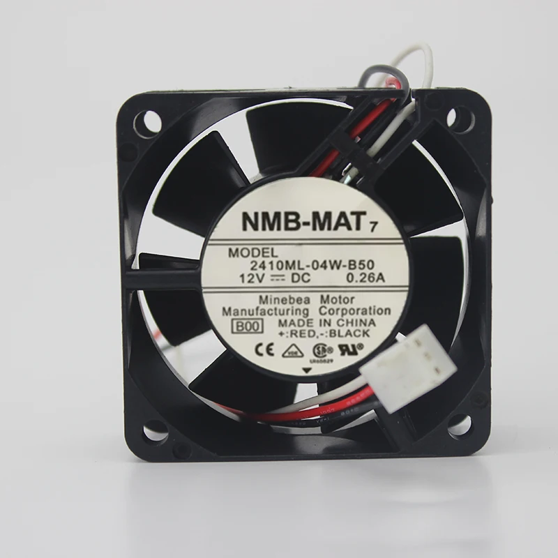NMB-MAT 2410ML-04W-B50 B00 Вентилятор охлаждения сервера DC 12V 0.26A 60x60x25 мм 3-проводной
