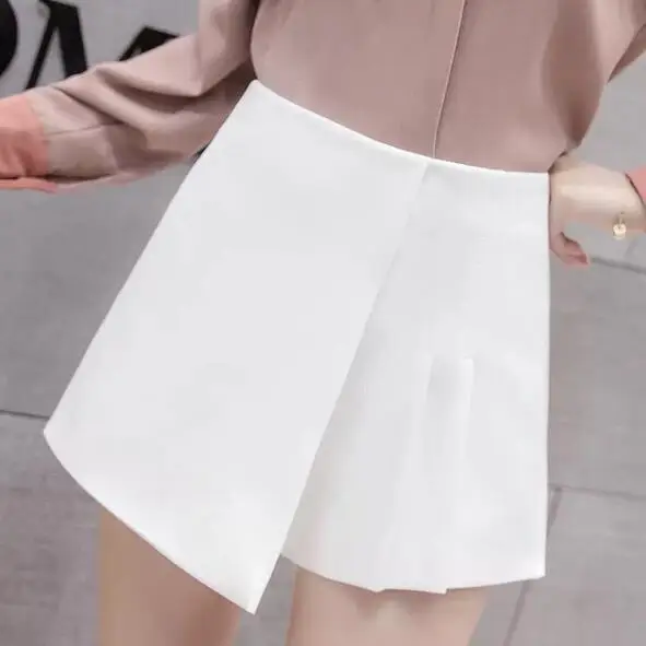 Однотонная плиссированная юбка с высокой талией шорты 2020 весна-лето Необычные