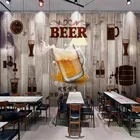 Ретро креативная деревянная доска ручной росписи пивной винный погреб промышленный Декор 3D обои бар KTV Настенные обои Papel Tapiz