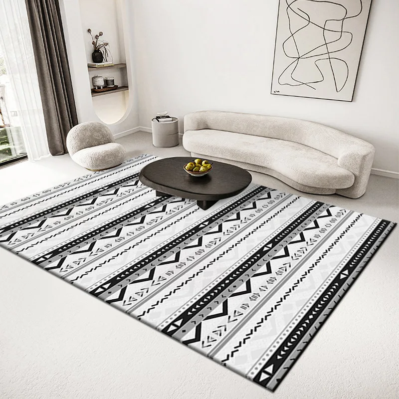 

Nordic Brief Area Rugs Geometric Line Printed Carpets for Living Room Non-slip Bedroom Rug Adult Kids Mats Home Decor 120x160cm