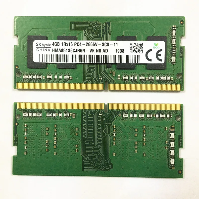 

Память для ноутбука Sk hynix DDR4 RAM 4GB 1Rx16 PC4-2666V-SC0-11 ddr4 4gb 2666MHz