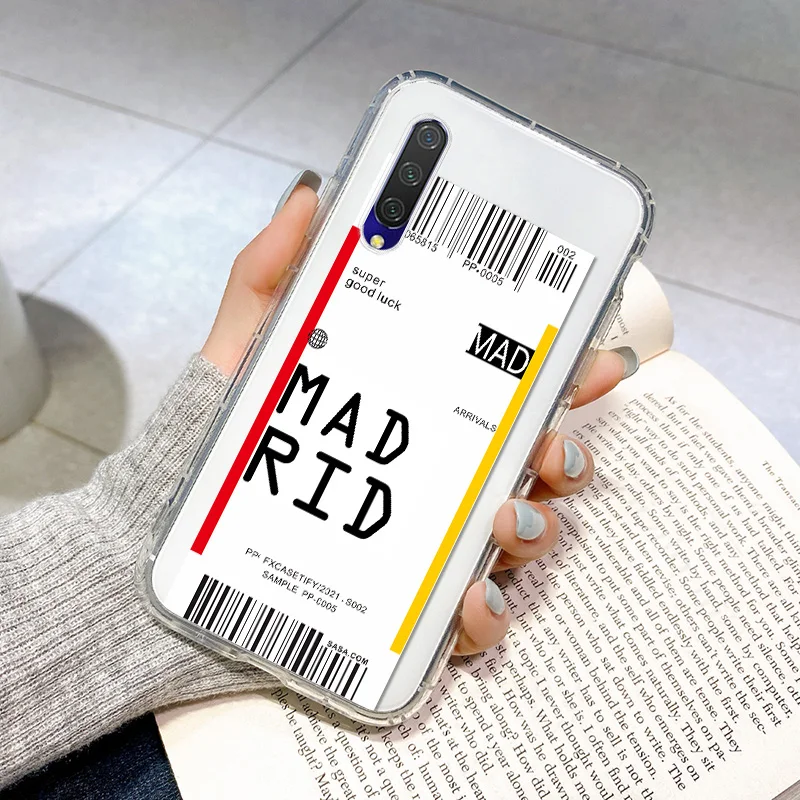 

Travel Air Ticket Soft Clear Case For Xiaomi Poco M3 F3 X3 Pro NFC M2 C3 World City Label QR Code Fundas Xiaomi Poco X3 NFC