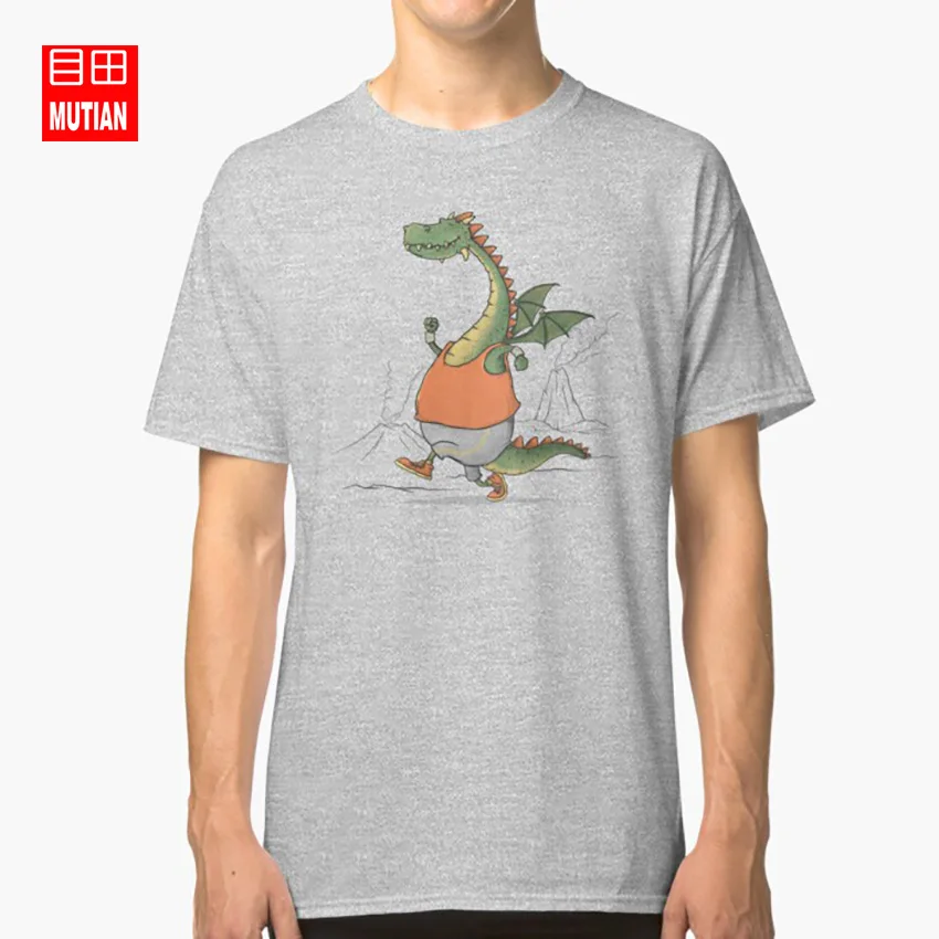 Футболка с принтом Morning Run running morning mountains dragon Спортивная футболка забавными