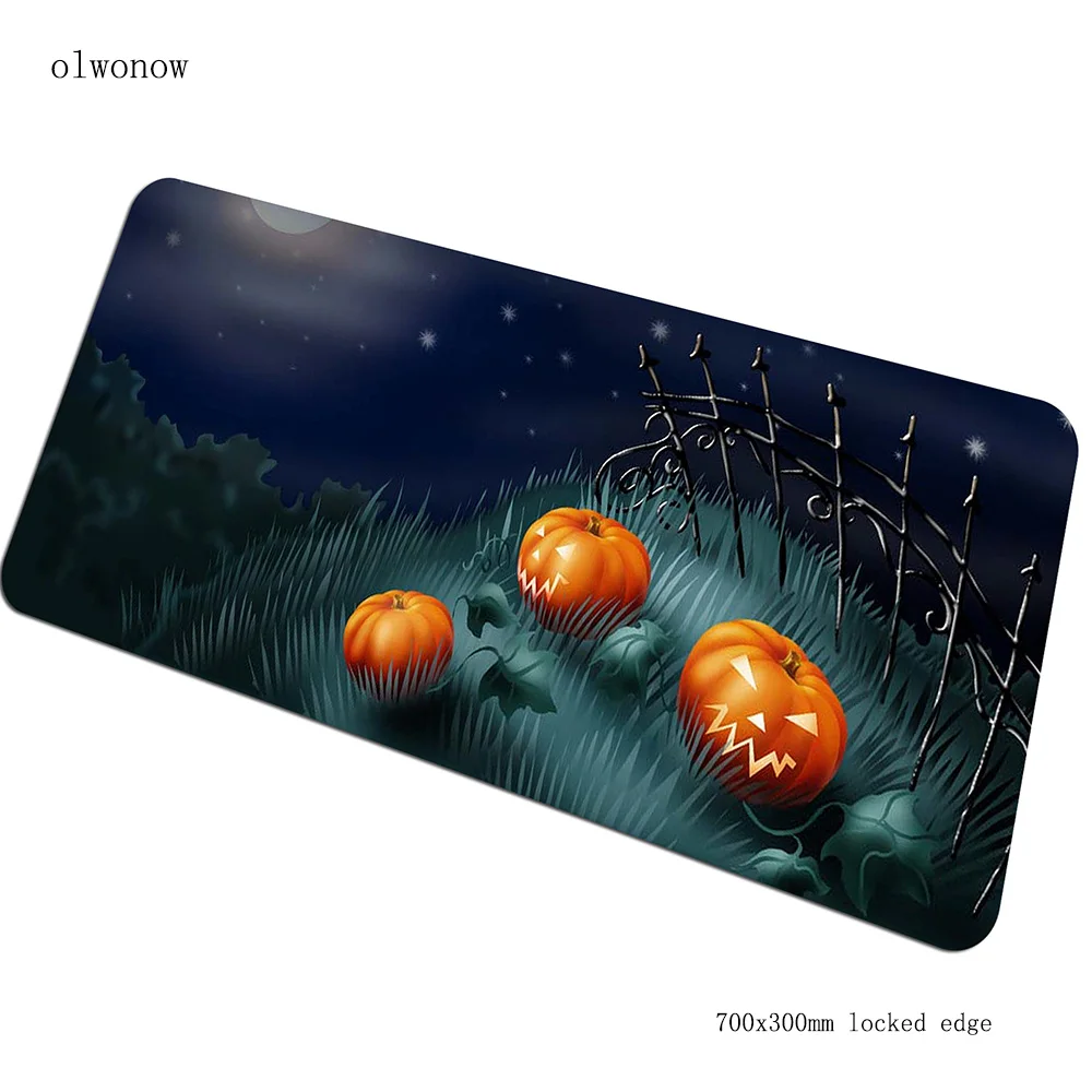 Size 700x300x2mm Хэллоуин Тыква коврики для мыши 70x30 см большой коврик для мыши notbook компьютерный коврик для мыши подарок игровой коврик для мыши геймер клавиатура Коврик для мыши - Цвет: Size 700x300x2mm