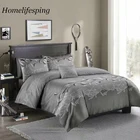 Комплект постельного белья с 3D роскошной цветочной вышивкой, королевский комплект постельного белья с наволочкой, без постельного белья