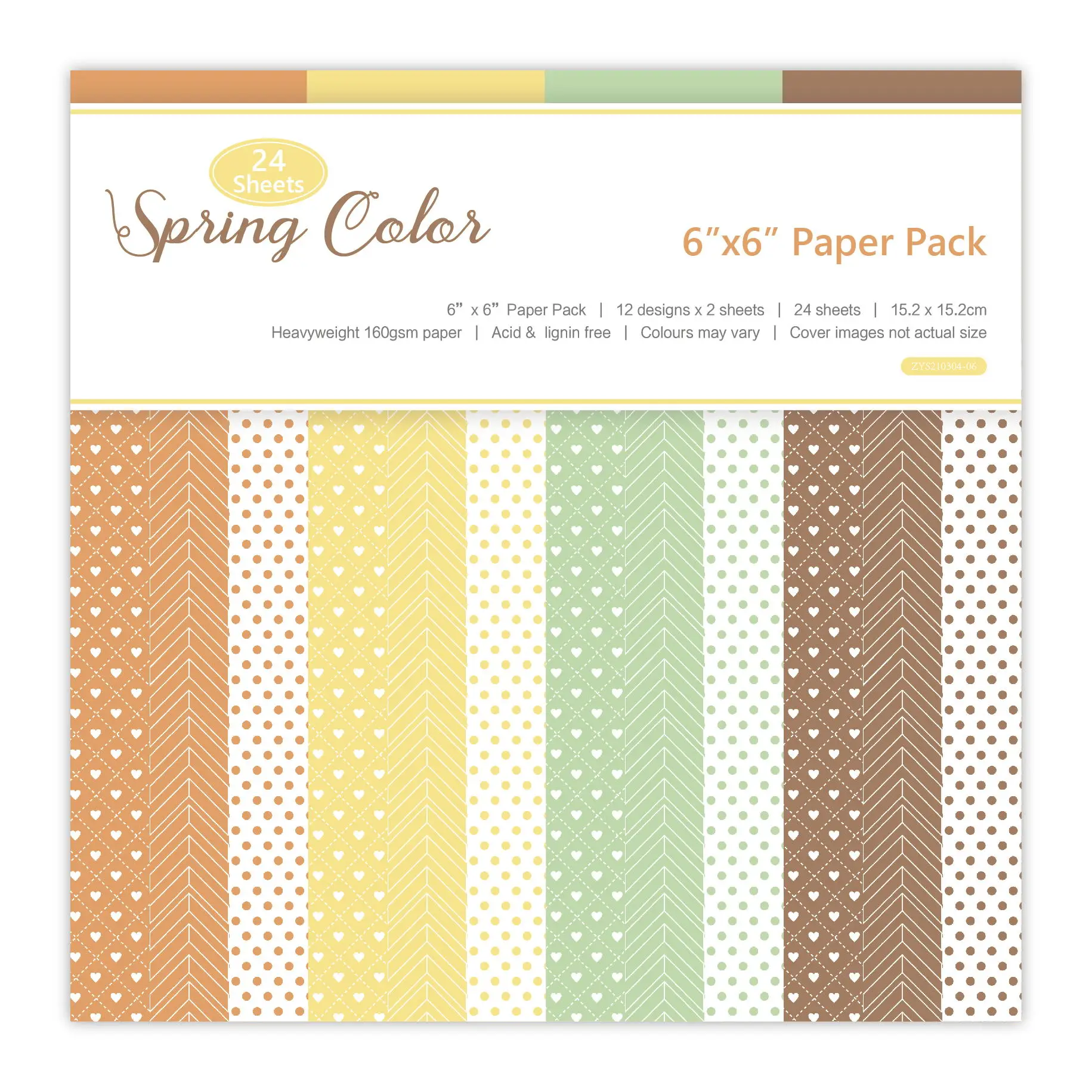 

Spring colour 2 style Scrapbooking paper pack of 24 sheets handmade craft paper craft Background pad 420