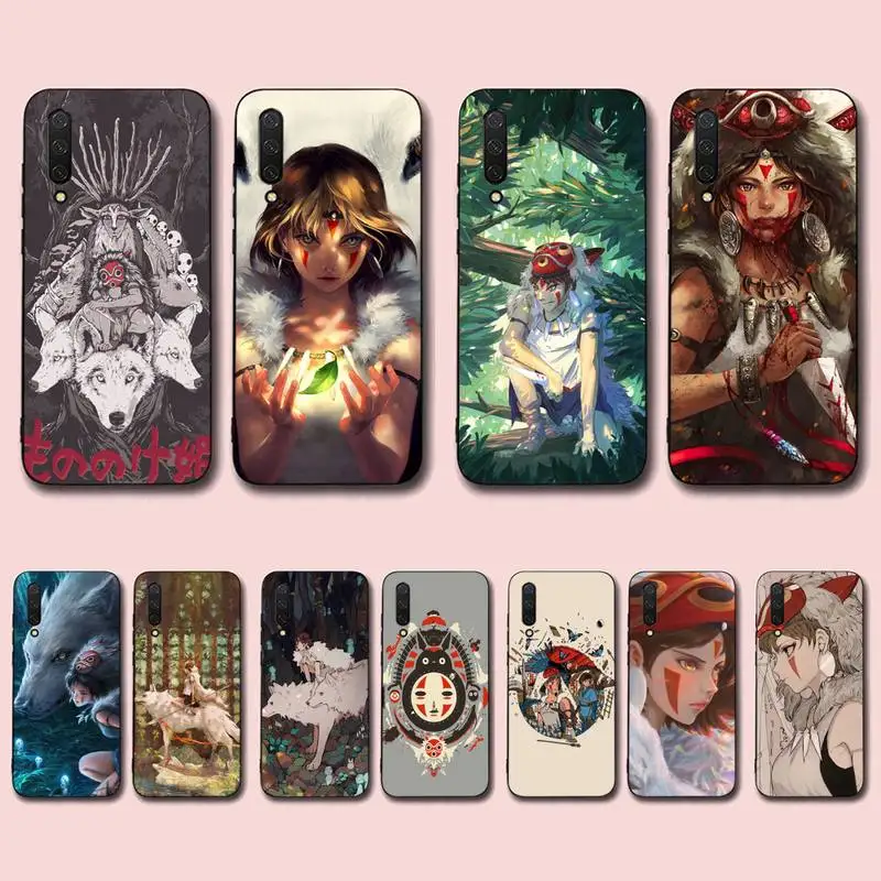 

TOPLBPCS Japanese Anime Princess Mononoke Phone Case for Xiaomi mi 5 6 8 9 10 lite pro SE Mix 2s 3 F1 Max2 3