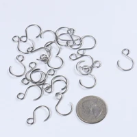 50pcs crystal hook ring connector silver bead chandelier crystal connectors accessories hanging pandent ring