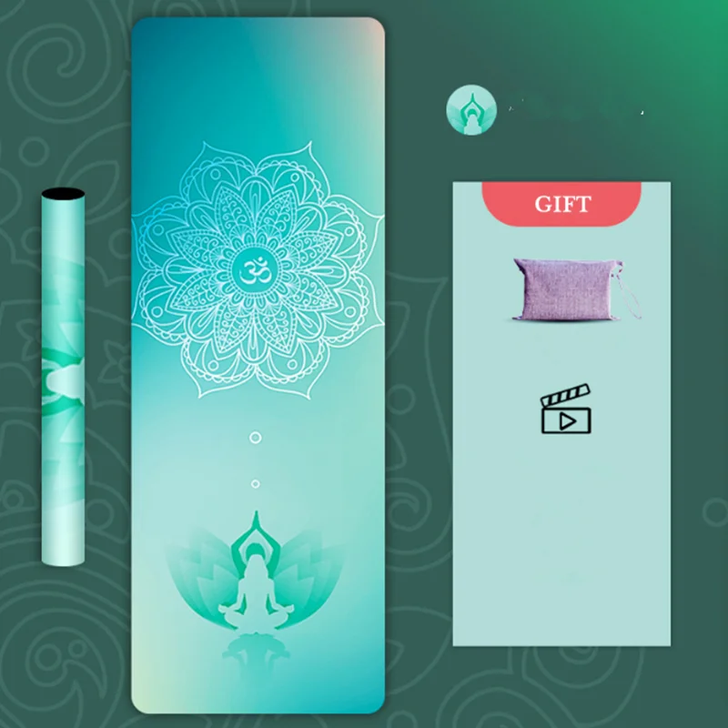 저렴한 요가 매트 183cm X 68cm X 1.5mm 고무 스웨이드 얇은 휴대용 미끄럼 방지 운동 매트, 체육관 요가 필라테스 홈 피트니스용