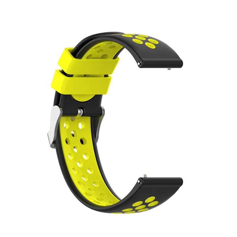 20 мм силиконовые ремешки для xiaomi huami Mijia кварцевый ремешок amazfit bip lite/galaxy Watch 42 мм Активный браслет металлическая пряжка