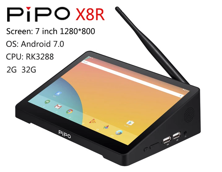 X8R Android 7.0 Pipo 7 дюймов X8R/8,9 дюймов X9R/10,8 дюймов X10R Мини ПК RK3288/RK3399 2G 32G/4G 64G USB* 4 BT HDMI Android 7,0/Linux OS - Цвет: X8R Android 7.0