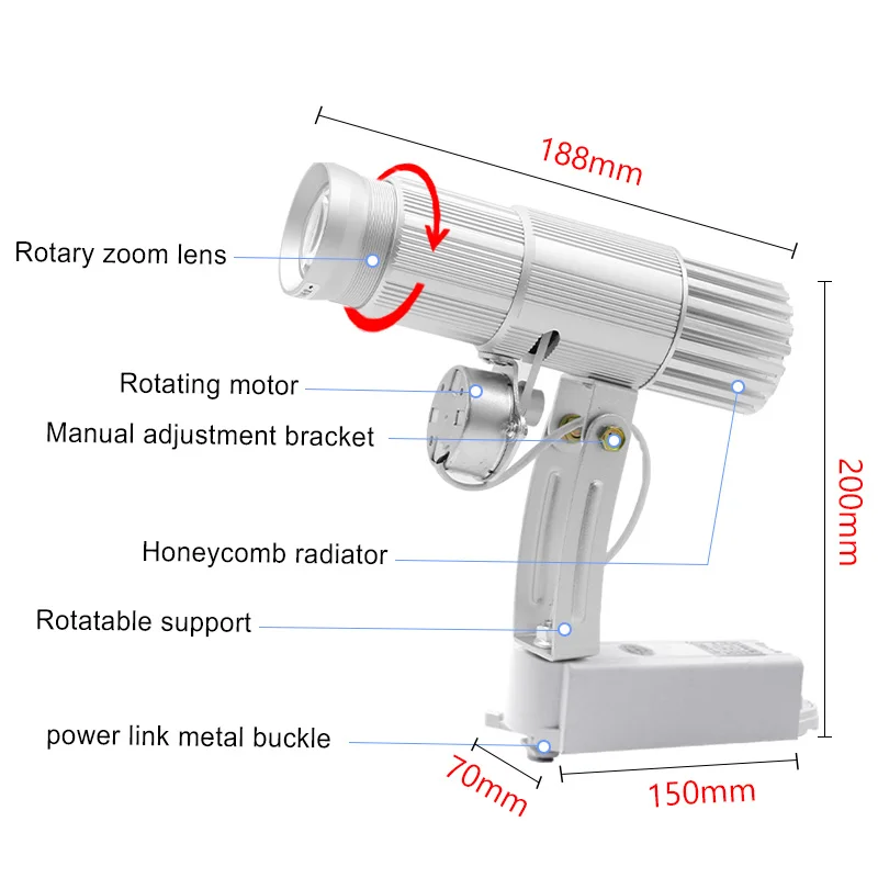 25 Вт рекламный проектор Gobo украшения дома гобо светильник светодиодный с