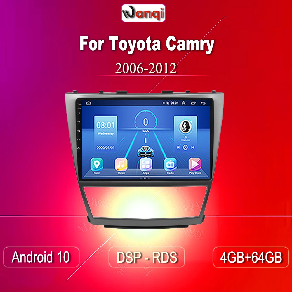 Wanqi для Toyota camry 2006-2012 автомобильный Радио Мультимедийный видео плеер навигация DSP
