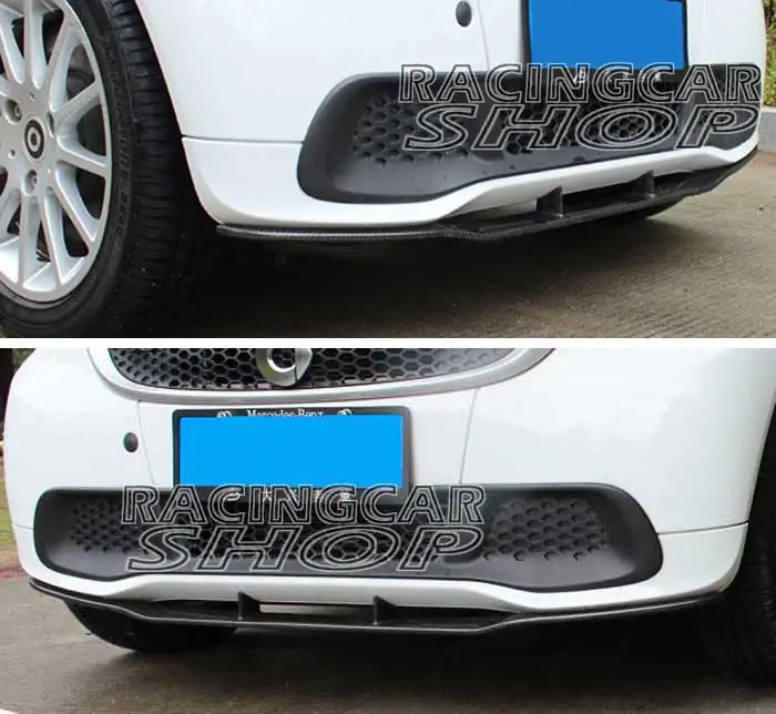 Настоящее карбоновое волокно передний бампер спойлер протектор отделка для бенц