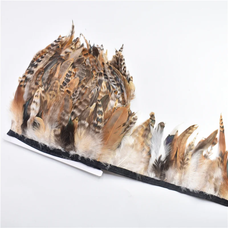 

10Meter Natural Rooster Chinchilla Cock Saddle Feather Trim Pheasant Feathers for Crafts DIY Wedding Feathers Decoration Decor