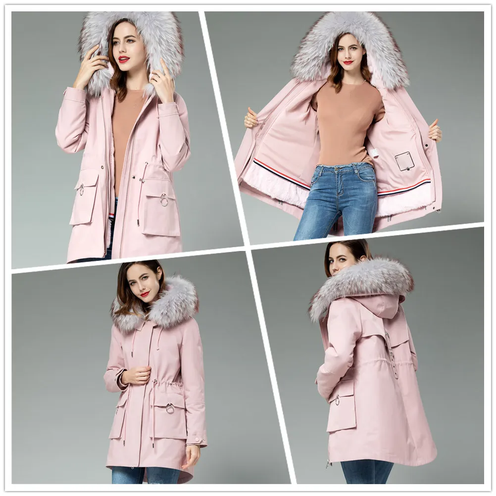 Куртка из натурального меха женская меховая подкладка для девочек натуральный