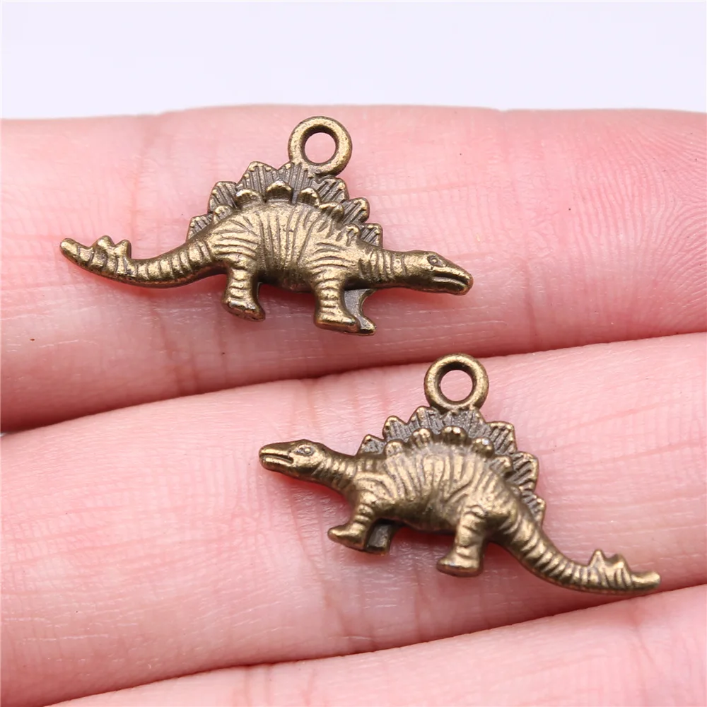 

10pcs 13x26mm Antique Bronze Color Dinosaur Charms For Jewelry Making A13444
