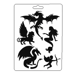 Русалка трафарет с животными многоразовая DIY Скрапбукинг дневник штамповка Рисунок Картина шаблон Декор ремесла раскраска товары для тиснения