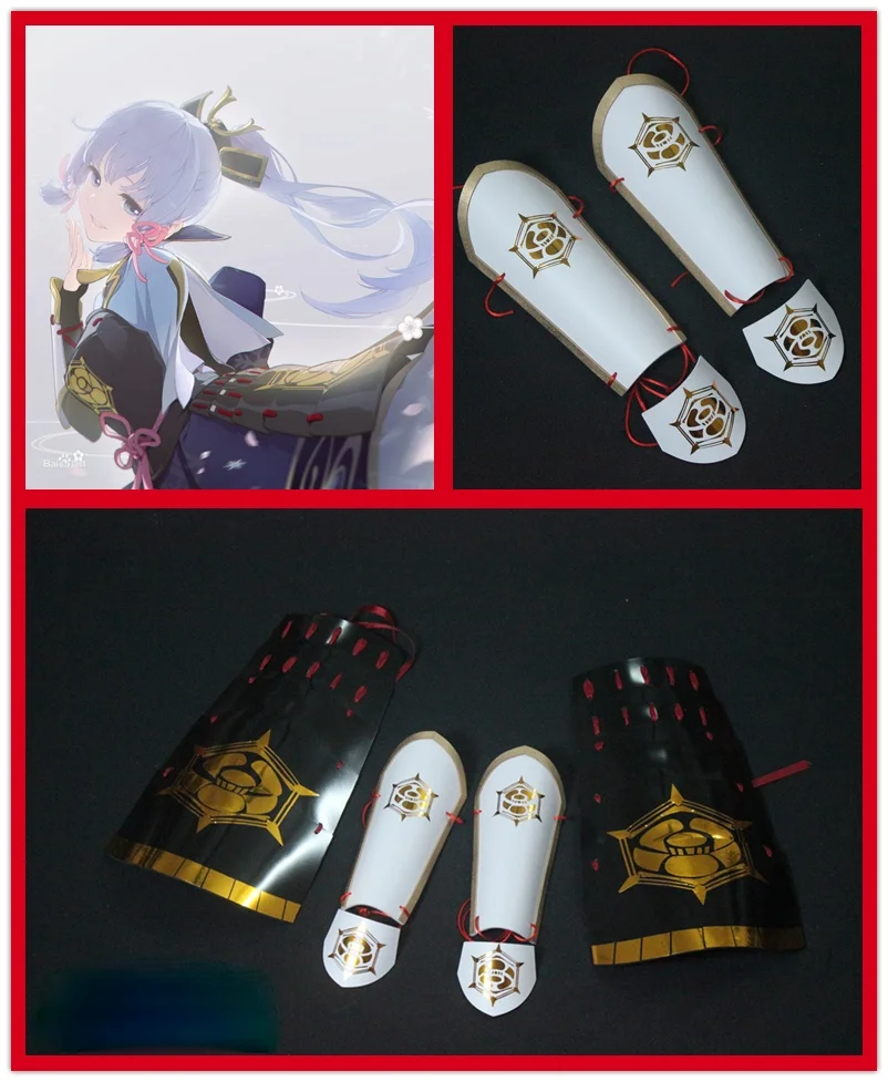 Геншин Импакт Камисато Аяка Косплей Броня для рук Головной убор Заколка для волос Аниме Зажим для волос Аксессуар для талии Костюм Хэллоуин.