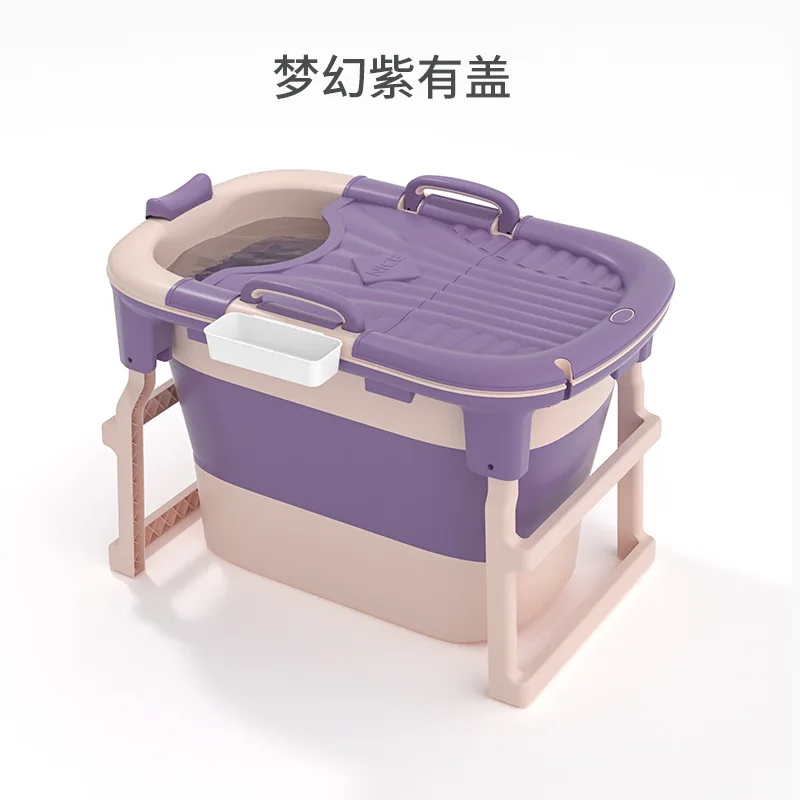 

New Folding Bath Bucket Adult Bathtub Large Bath For Sitting And Lying Increase In Height Household Hot Bath Tub