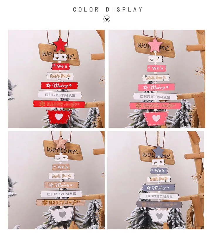 

Wooden Pendant Christmas Ornaments Christmas Tree Hanging Christmas Ornaments New Year Decoration Children's Toys Mascarillas