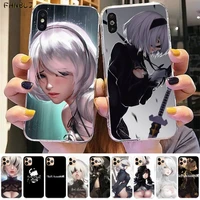 fhnblj anime nier automata phone case cover for iphone 8 7 6 6s plus x 5s se 2020 xr 11 12 pro xs max