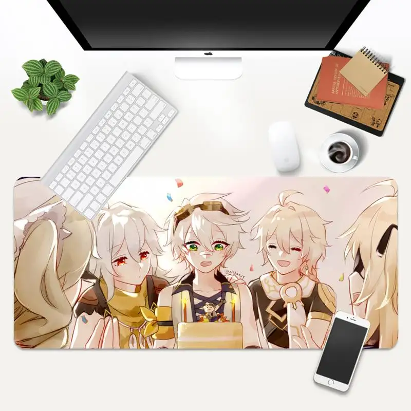 Razor Genshin Impact anime Customized laptop Gaming mouse pad Company XL Large Keyboard PC Desk Mat Takuo Anti-Slip Comfort Pad |